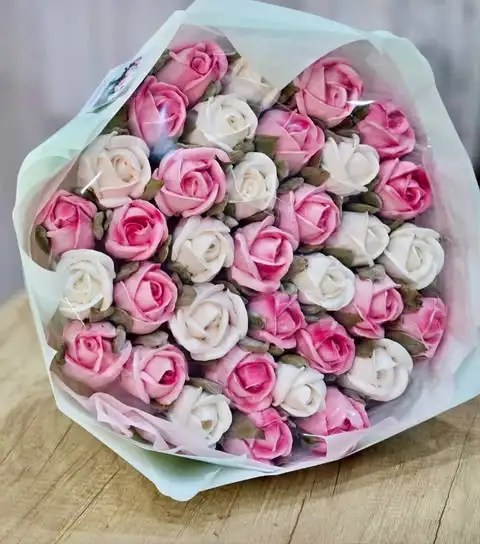 Зефирный букет, 30 см фото 2